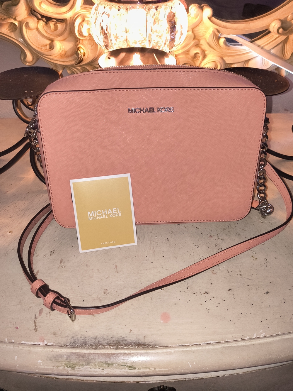 Michael Kors Jet Set Large East West Chain Crossbody Bag Blush Pink NWOT